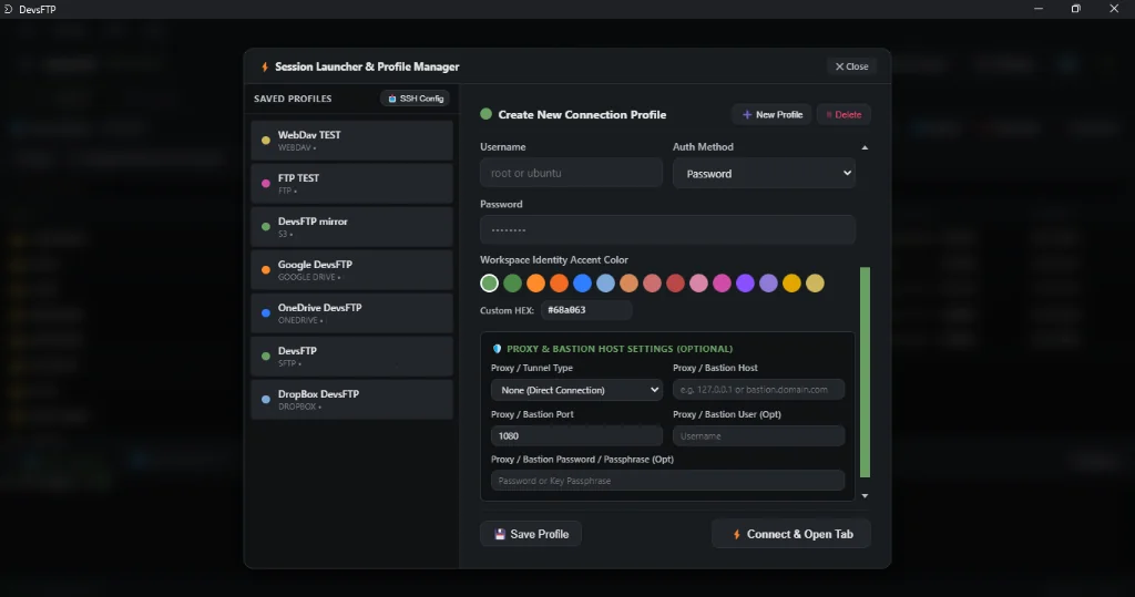 Bastion Host Configuration (Dark Theme)